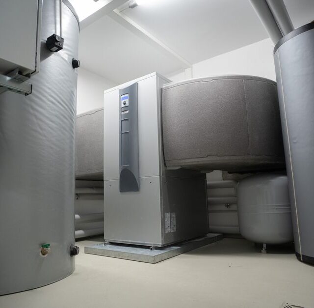 Een technicus sluit tracing kabels aan in een warmte-installatie, essentieel voor een efficiënte werking.
